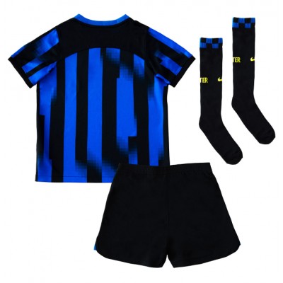 Otroški Nogometni dresi Inter Milan Domači 2023-24 Kratek Rokav (+ Kratke hlače)